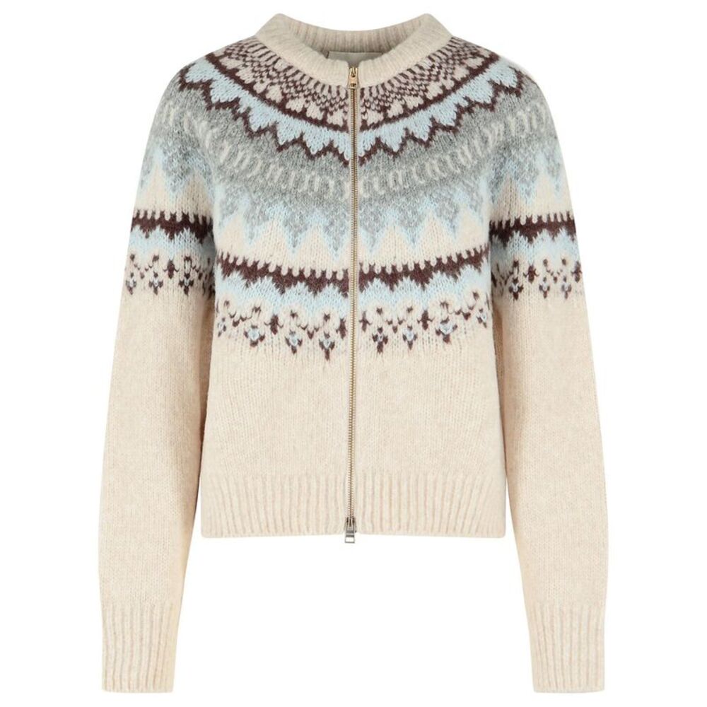 Closed Beige Wool Blend Cardigan Women
